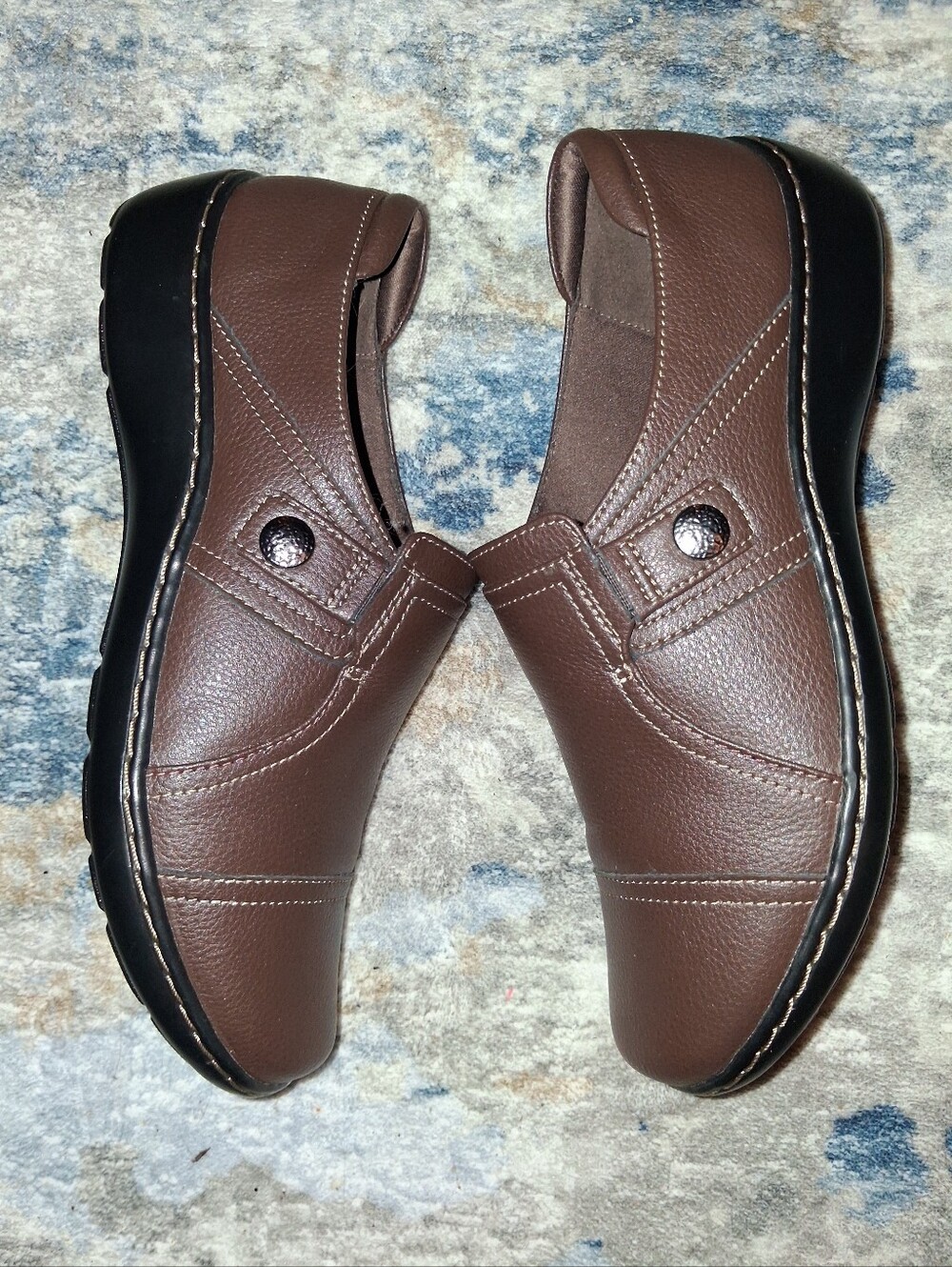 Clarks Brown Slip-On Casual Loafers